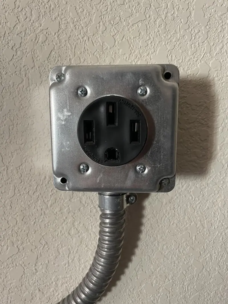 NEMA 14-50 outlet installed for Smart Home Electrical in Eldridge